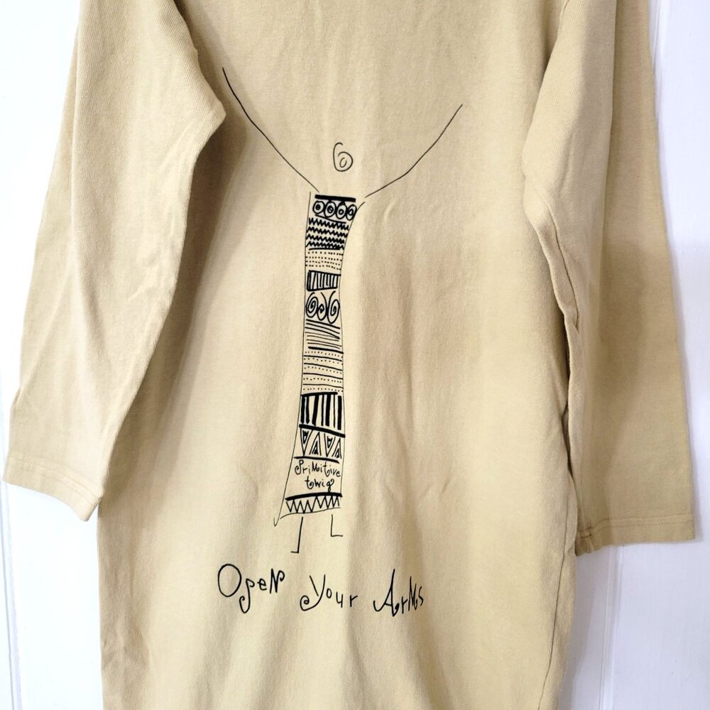 Primitive Twig Art To Wear  "Open Your Arms" Long-Sleeve Dress S/M - Picture 6 of 9